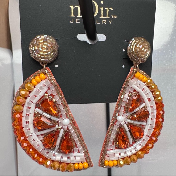 nOir Jewelry Jewelry - nOir Jewelry | Beaded Orange Slice Earrings | NWT